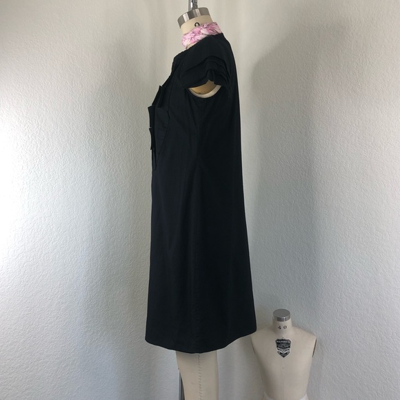 Rue Du Mail Bergdorf Goodman Pleated Ruffle Tuxedo Shift Dress - Picture 6 of 11